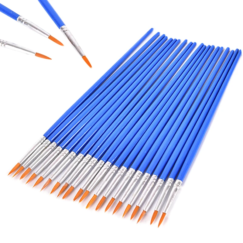 10Pcs Paint by Numbers Miniature Brushes Detail Paint Brushes For Fine Detailing Art Painting Artist Miniature Model Maker Tool