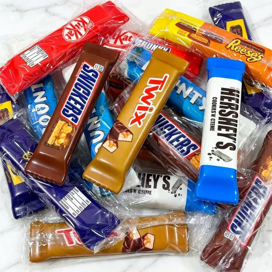 Blind Box Simulated Chocolate Candy Bar Squishy Toy, Realistic Food Play Slow Rising Creative Stress Relief Squeeze Fidget Toy - view 3