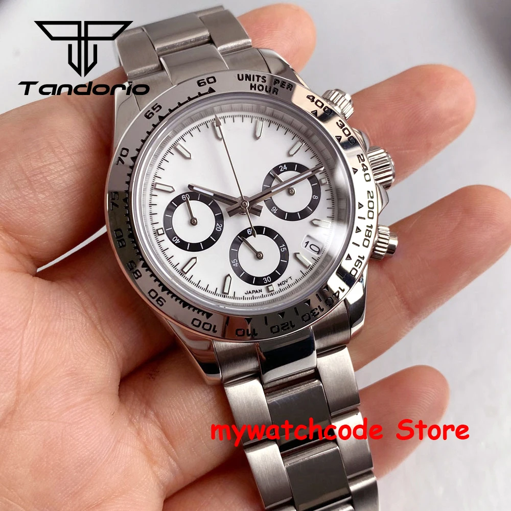 

Tandorio Relojes Hombre 2025 New Business Watches Men Chronograph Male Sport Watches 316L Stainless Steel VK63 Quartz Watch