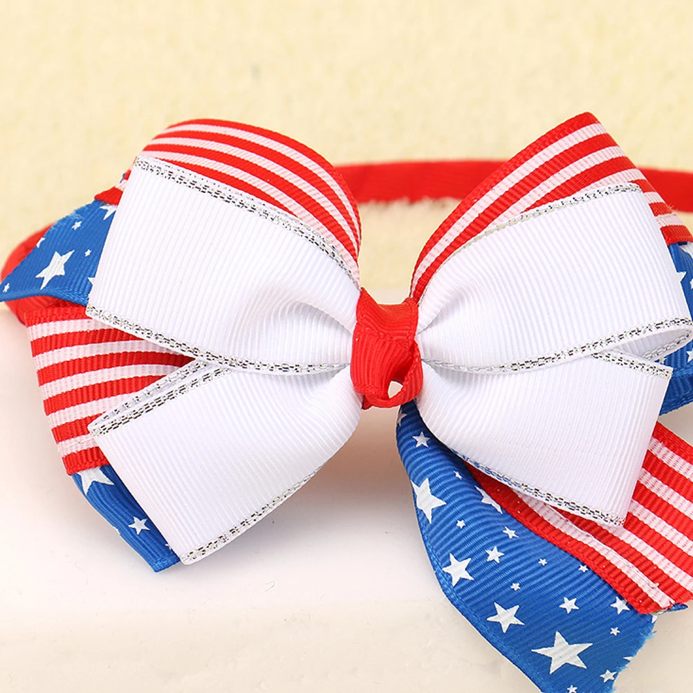 

American Flag Headband Patriotic Hair Accessories Girls Headbands Striped Bowknot Comfortable Daily Wear Sweet Headdress