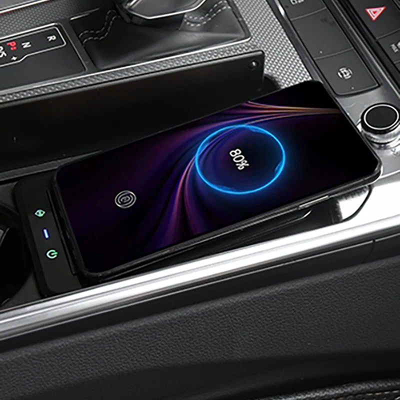 

Для Audi A6 C8 S6 RS6 A7 S7 RS7 2019 2020 2021 2022 LHD 15 Вт Автомобильное беспроводное зарядное устройство для телефона, держатель для быстрой зарядки