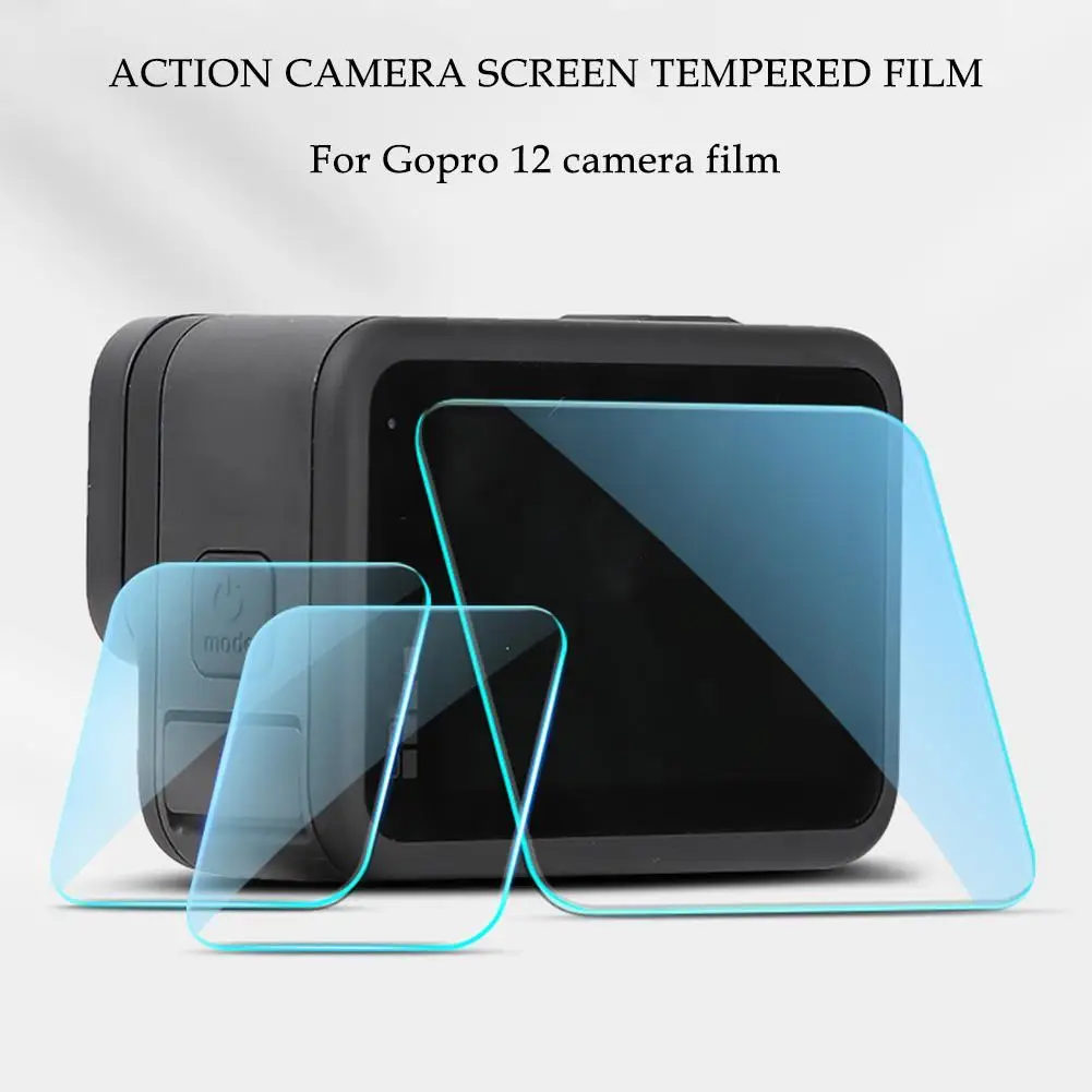 Action Camera Screen Tempered Film Suitable For For GoPro 12 Sports Camera Screen Tempered Film For GoPro 12 Len Film Glass Film