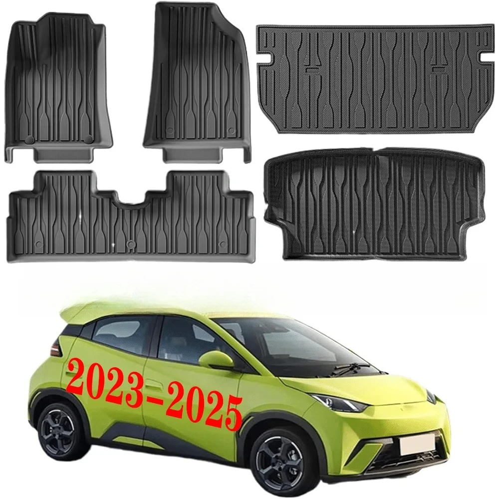 

Car Floor Mats Compatible For BYD Dolphin Mini Seagulls EV 2023-2025 Waterproof Non-slip Trunk Mat Back Seat Protector Liner LHD