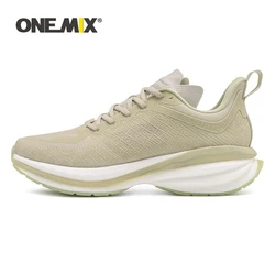 ONEMIX 2024 New Fashion Running Shoes for Men Breathable Mesh Sport Shoes Character Vamp Air Cushion Outdoor Walking Sneakers