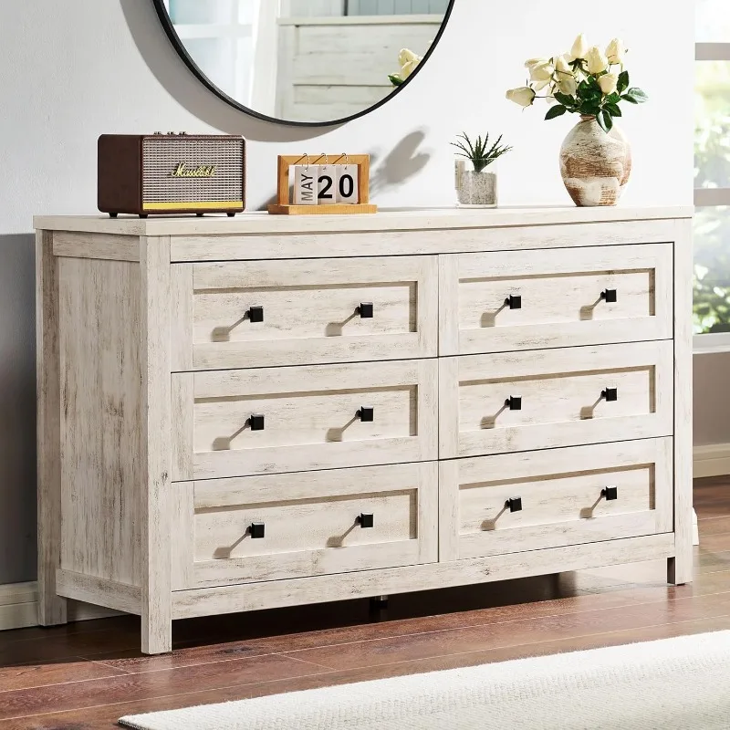 6 Drawers Dresser for Bedroom, 54