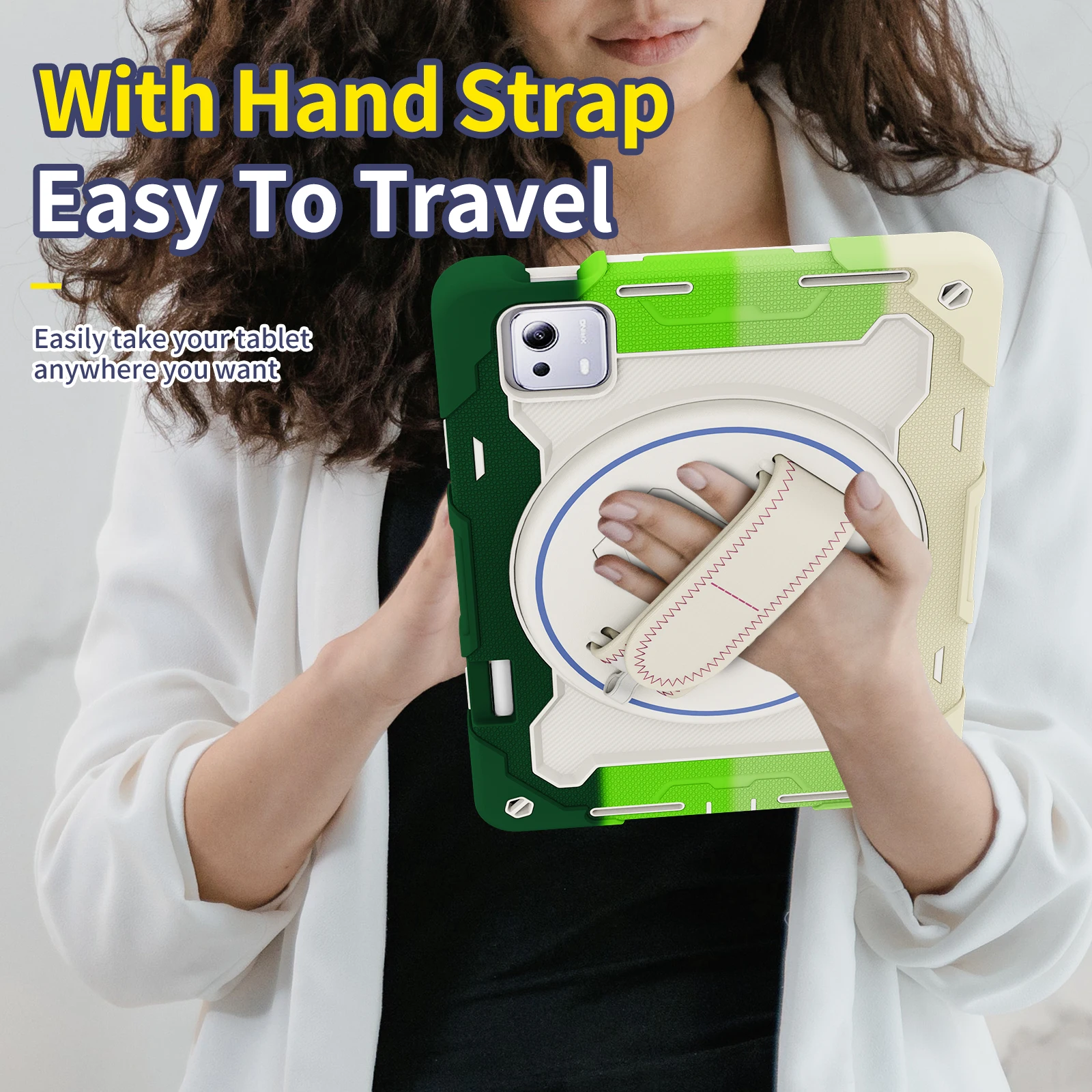 Rugged Stand Case For Xiaomi Pad 7S Pro 12.5 2025 6S Pro 12.4 2024 5 Pro 12.4 2022 360 Rotating Hybrid Armor Cover With Pen Slot