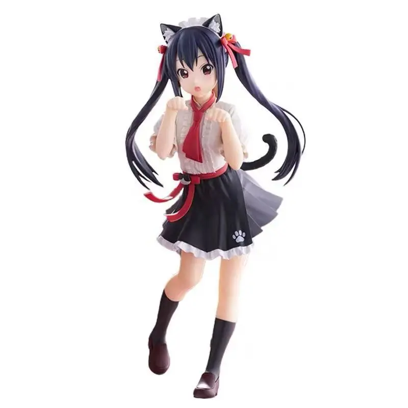 К-Он! Azusa Nakano Azu-Nyan Фигурка кошачьих ушей-Аниме Moe Girl Prize Статуя Коллекционная модель Настольный декор Подарок для фанатов аниме