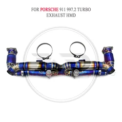 HMD Catback for Porsche 911 997.2 997 Turbo Exhaust System Titanium Alloy Performance Electronic Valve Pipe Car Accessories