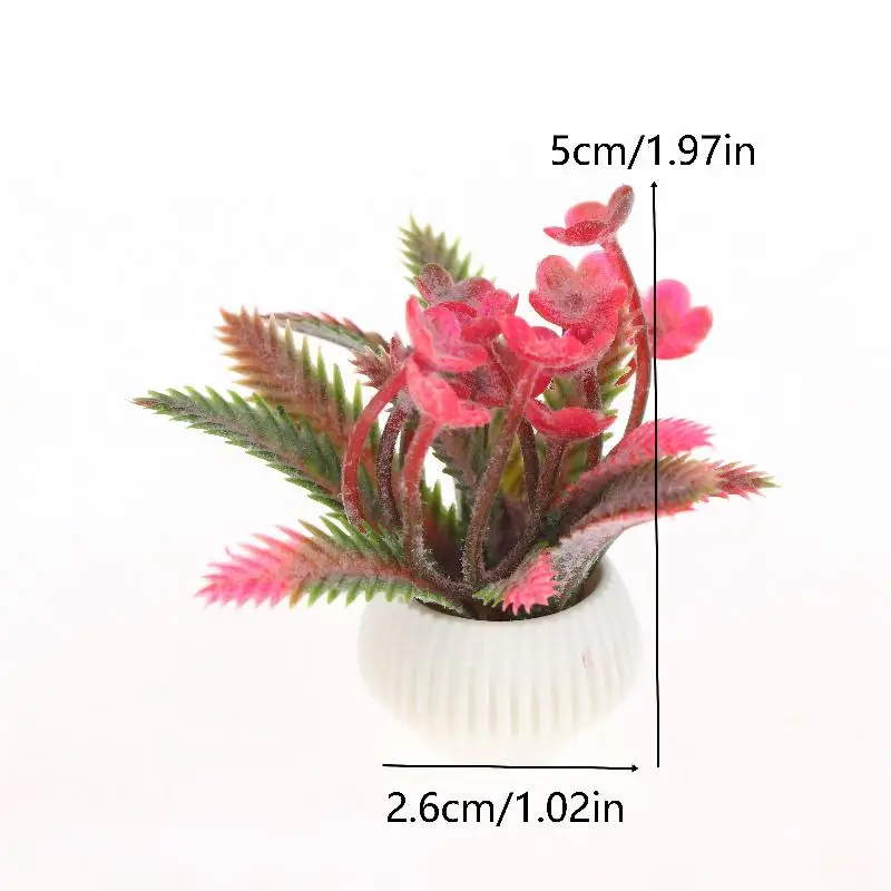 Simulation de plantes en pot pour maison de poupée, modèle de décoration de maison de poupée, Micro plantes de paysage, ornements, accessoires pour maison de poupée, 1/12