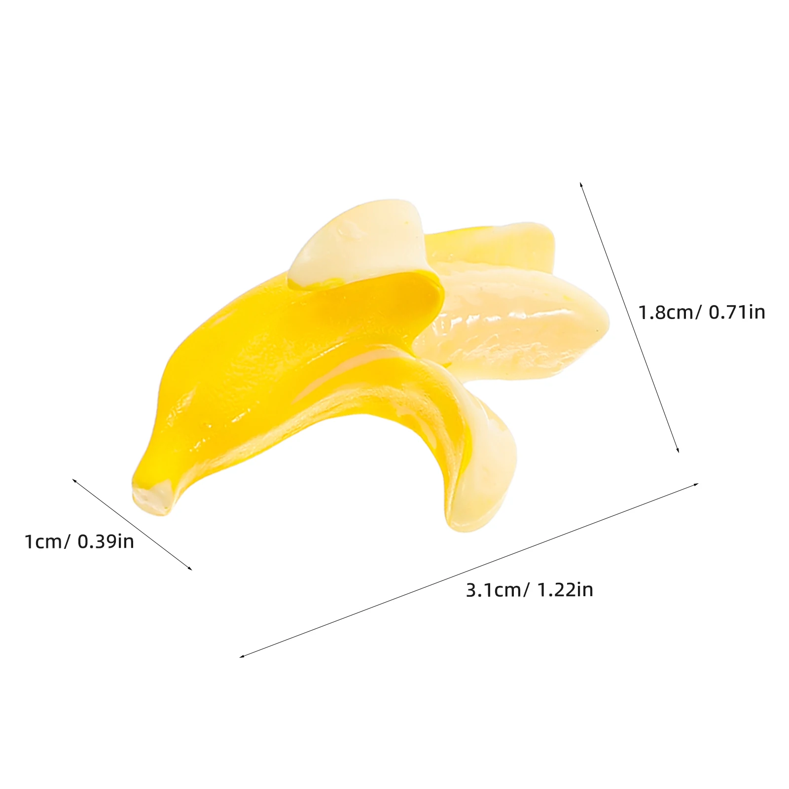 100 stuks realistische kunstmatige bananen miniatuur levensechte hars fruit decoratie voor poppenhuis feest ambachten scènemodellen