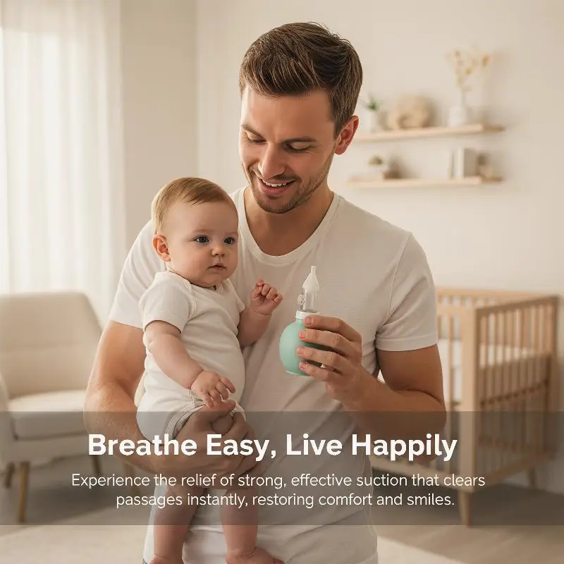 Soft Nasal Aspirator For Baby Anti-Back Flow Nose Sucker New Born Vacuum Nose Cleaner Silicone Baby Safety Care Diagnostic-Tool view 2