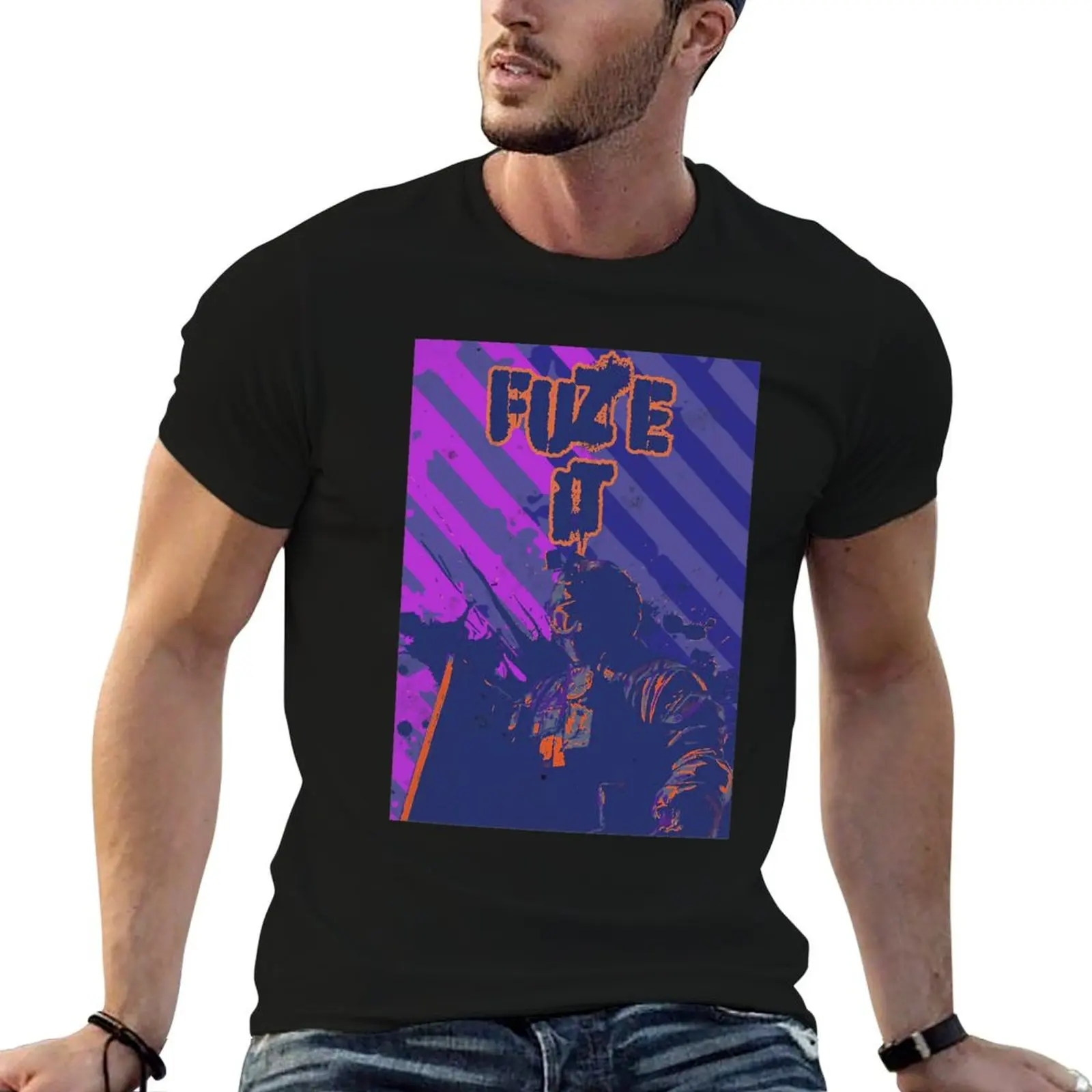 

Classic retro art fuze it game T-Shirt funny t shirts dark humor t shirt men 100% cotton luxury brand T-Shirt