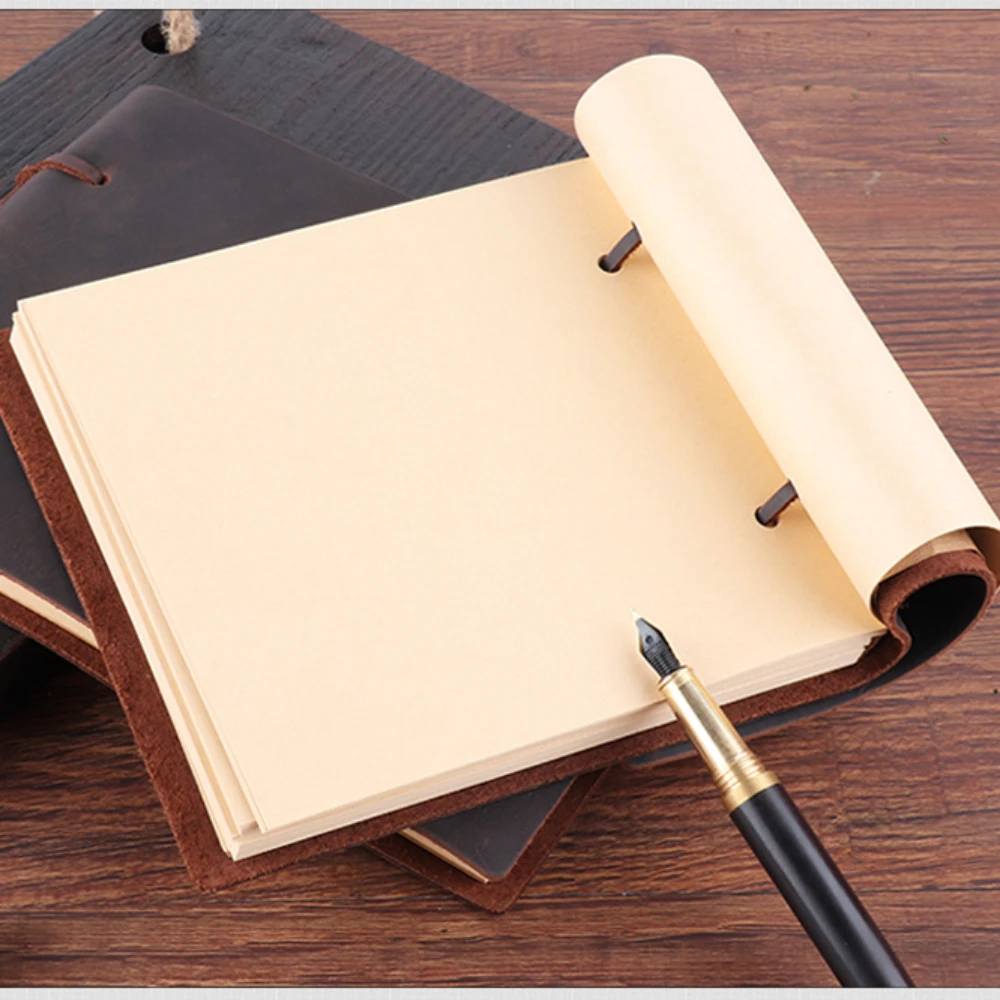 Quaderno di carta Kraft vuoto di alta qualità da 100 fogli diario di base Planner inserto ricarica di latticini pagine interne materiale cartaceo