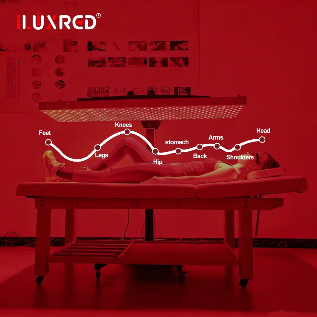High Irradiance Full Body Red Light Therapy Bed Panel Led Infrared Dual Chip 660nm 850nm Horizontal Mount Device