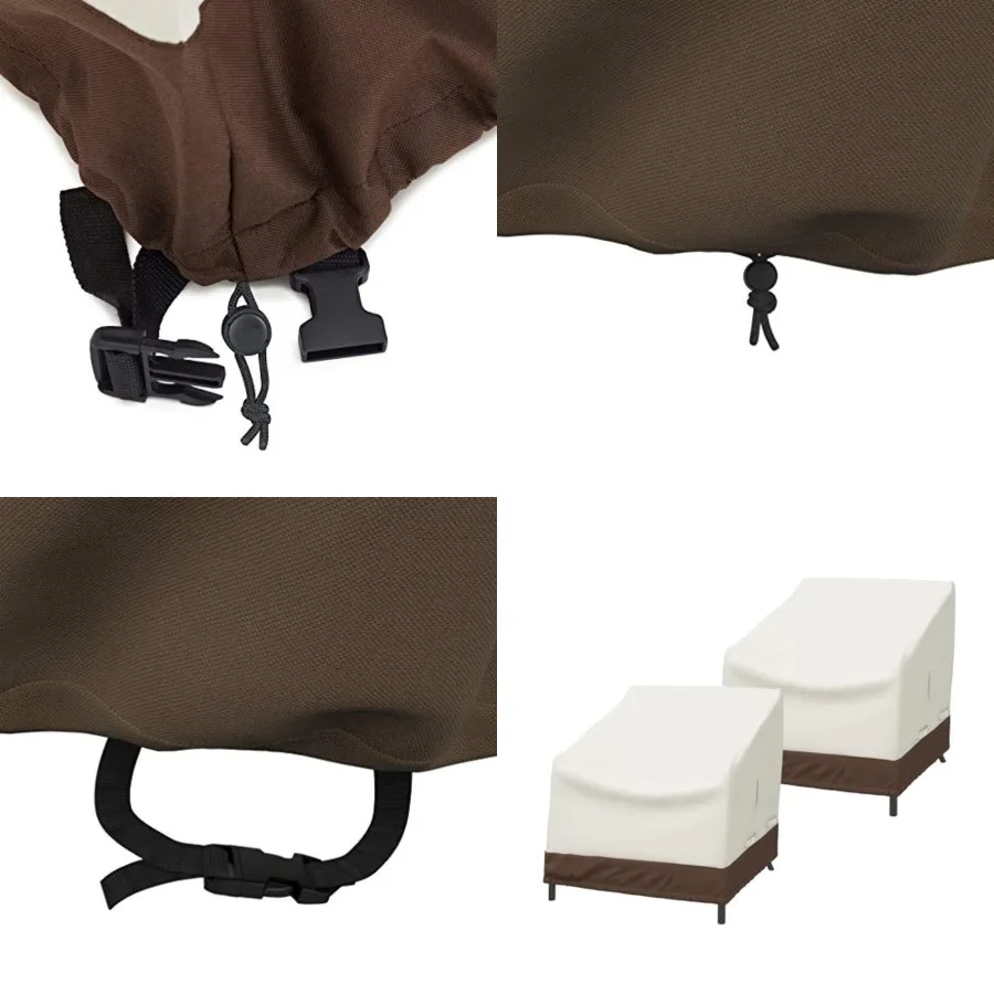 

Patio Chair Lounge Deep Seat Covers, Outdoor Furniture Protection with Straps, Heavy Duty Waterproof Fabric, UV Resistant,,31 x