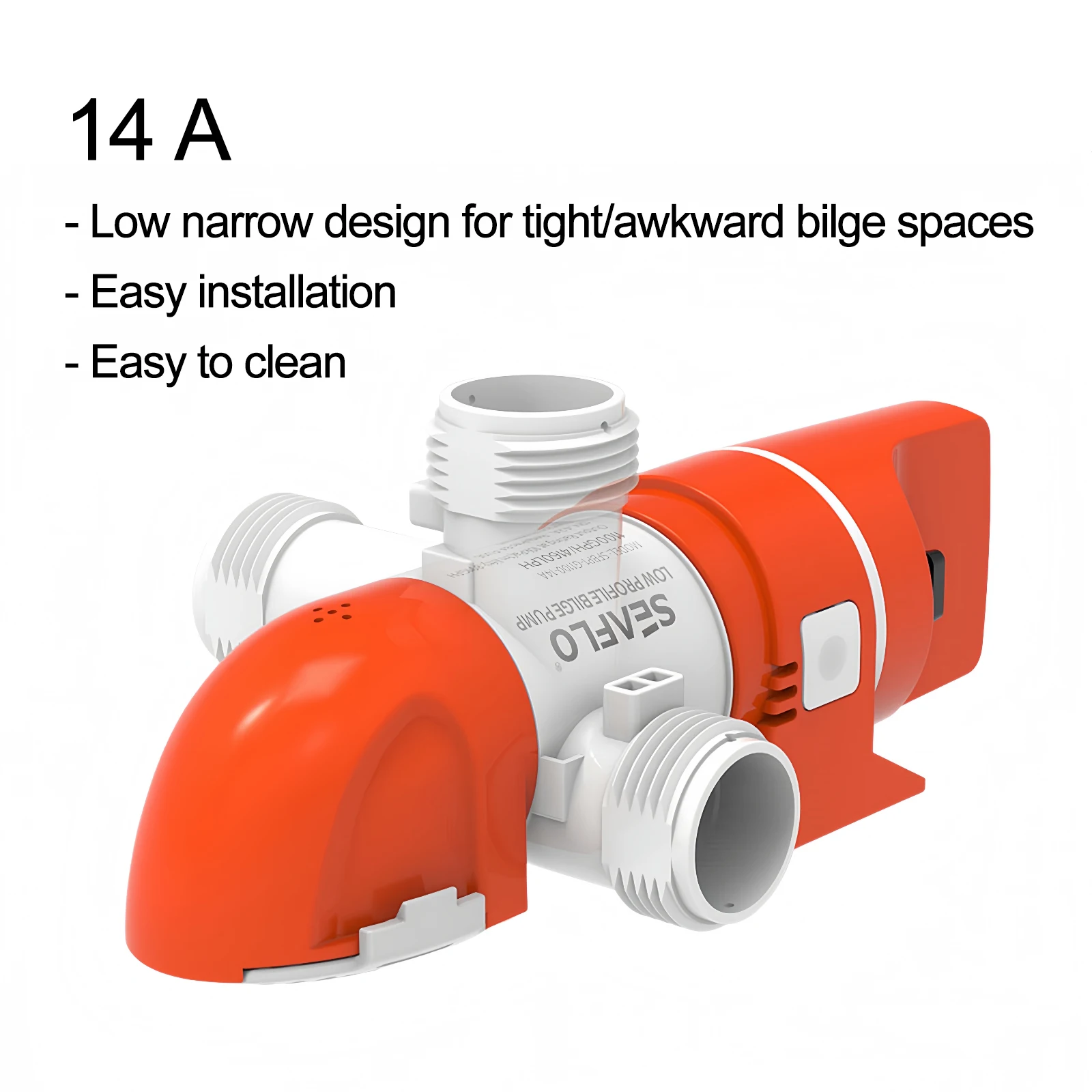 

Seaflo Boat Water Pump Yacht Narrow Horizontal Automatic Bilge Pump Suction Pump Induction Drainage DC 12V24V