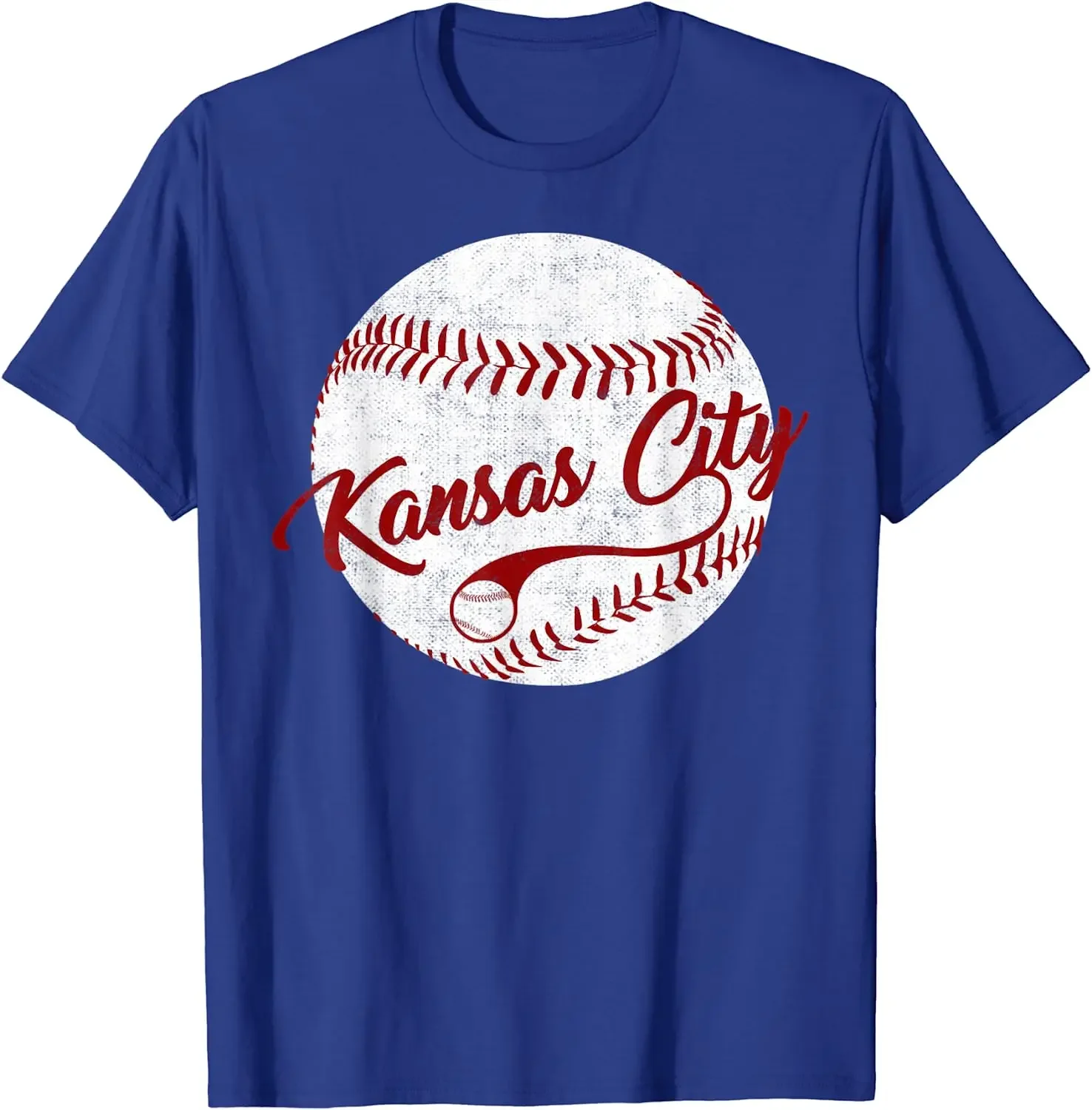 Baseball Kansas Cittyy Love Blue Color Royal National Pastime T-Shirt for Men Women Casual Cotton Four Seasons Daily Tees