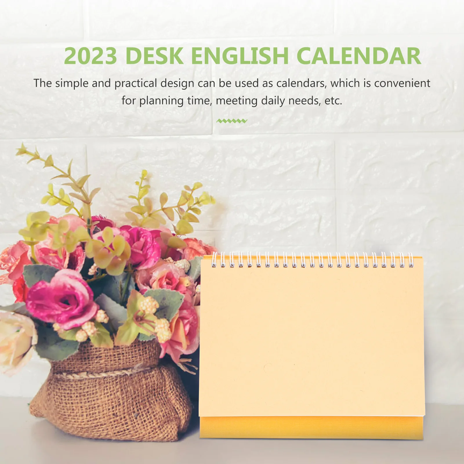 

Mini Desk Calendar H Painted Vertical Wrought Iron Stickers Baby First Year Office Gift Decorative H Drawing Empty