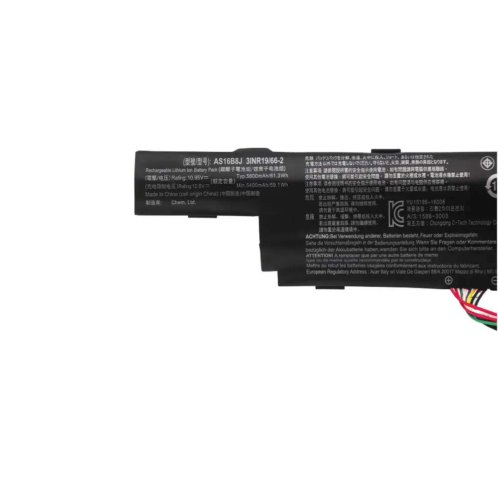 New 10.95V 5600mAh AS16B5J AS16B8J Laptop Battery For Acer Aspire F15 F5-573G E15 E5-575G-51VI/53VG