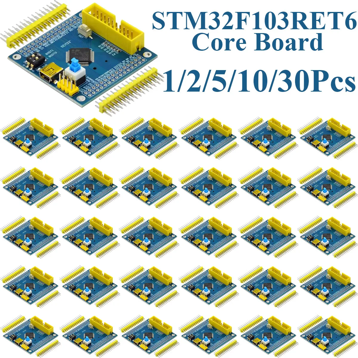 1~30Pcs STM32F103 Series Core Board STM32F103RCT6 R8T6 RBT6 RET6 Single Chip Microcomputer STM32 Development Learning Board