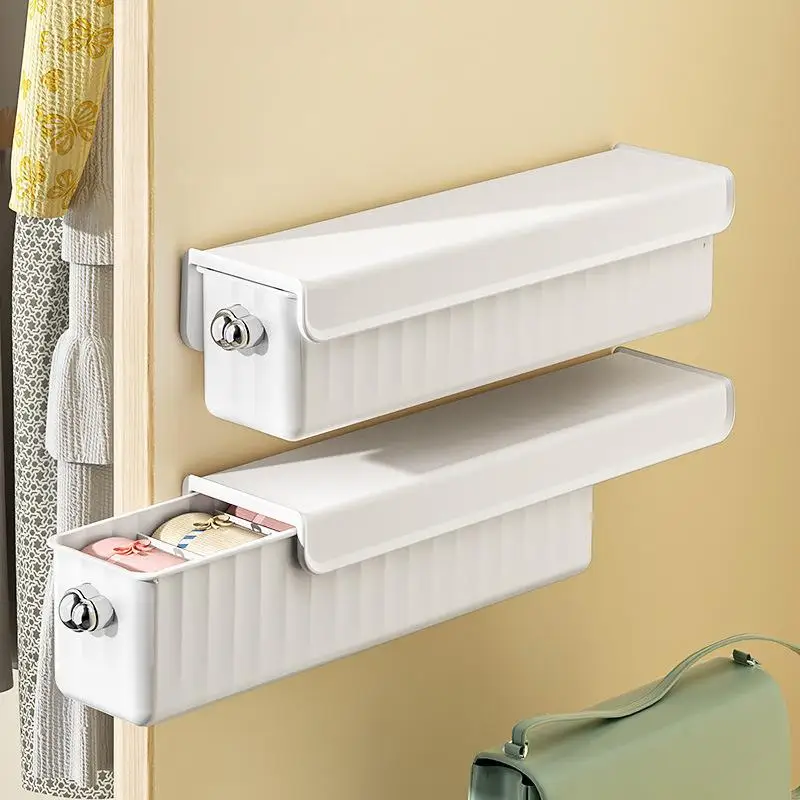 Three In One Wall Mounted Underwear Socks Storage Organizer For Bedroom Closet Dormitory Space Saving Transparent Design