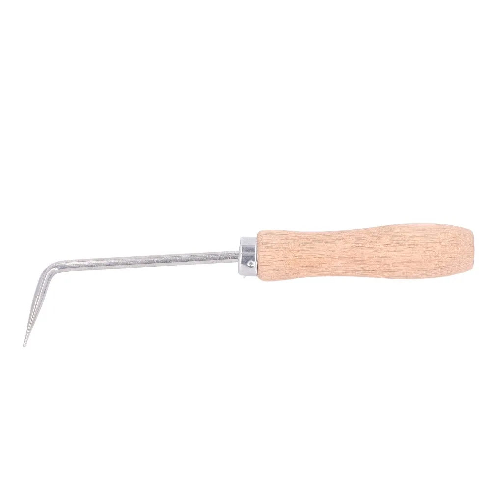6mm Diameter Hot Air Welding Crochet Steel Wood Handle Weld Seam Crochet Sharp Point Seam Needle Roofing Seam Tester