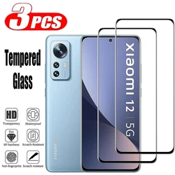 3Pcs Tempered Glass For Xiaomi 12 5G 12 Pro 12S 12X 3D Curved Ultrasonic Fingerprint Screen Protector