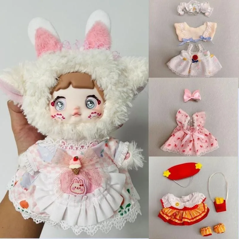 Vêtements de poupée en coton de style collège, costume pour poupée Nommi, jupe de bébé, vêtements de changement mignons, 20cm, pas de poupée