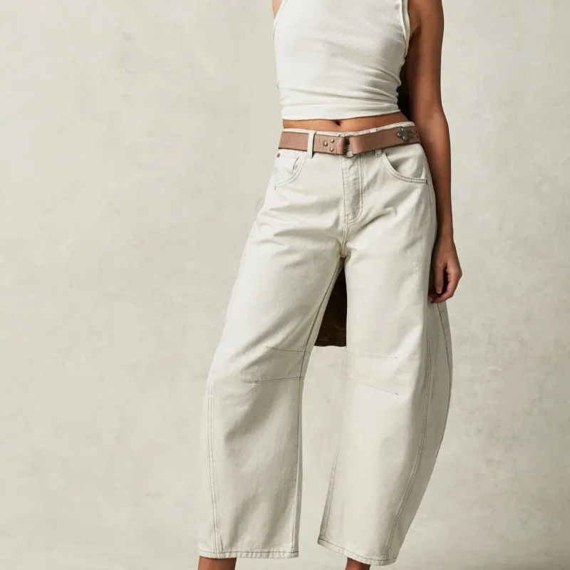 

Spring and Autumn New Women's American Jeans Casual Loose Mid-Waist Tube Women's Jeans Casual Comfortable Jeans Women's Clothing