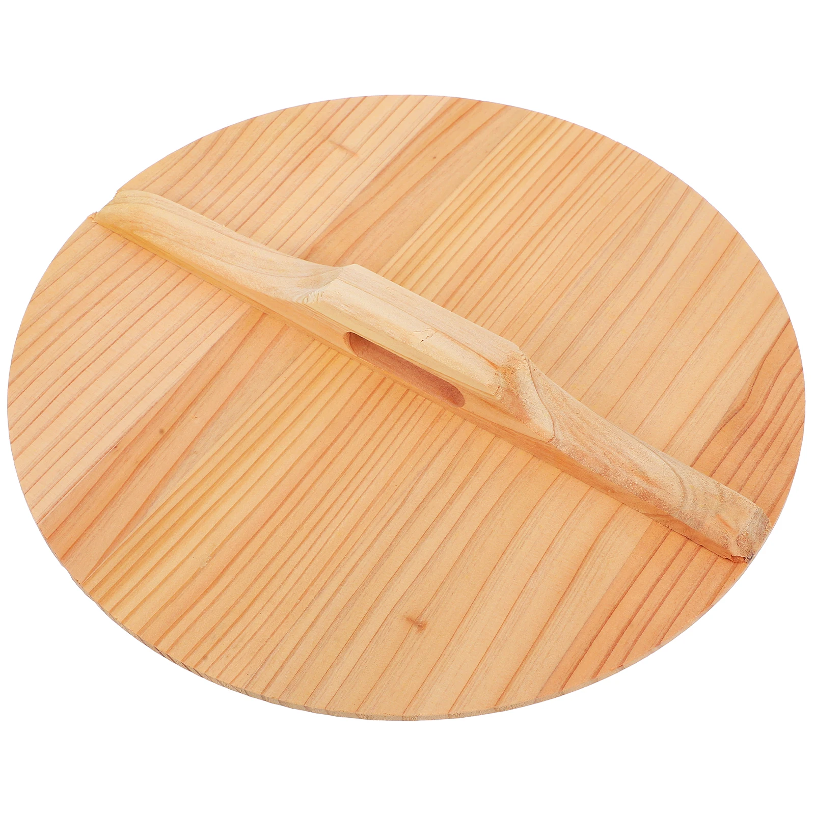 

Fir Wood Pot Lid Thick Wooden Wok Cover Anti Overflow Cooking Tool Kitchen Gadget Steam Retaining Long Lasting Easy Use Wooden