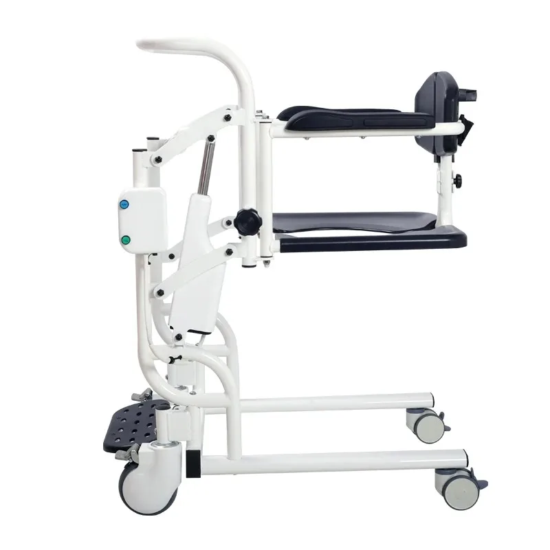 Professional Self-Service Patient Lift Transfer Chair Medical Care Equipment with Soft Cushion Toilet Seat