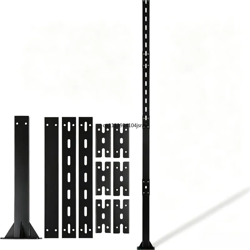 Heavy‑Duty Base Plate Bolt‑Mounted Sign Post, Fixed Ground Signage Support Pole for Parking Lot, Residential Community