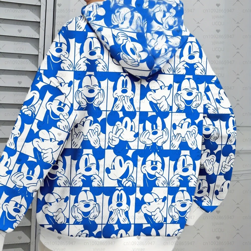 เสื้อฮู้ดมีฮู้ดลายมิกกี้เมาส์ 3 มิติ ไซส์ใหญ่สำหรับผู้หญิง ปี 2025 เหมาะสำหรับใส่กลางแจ้ง เข้าได้กับทุกชุด เสื้อผ้าผู้หญิงสำหรับสาวๆ