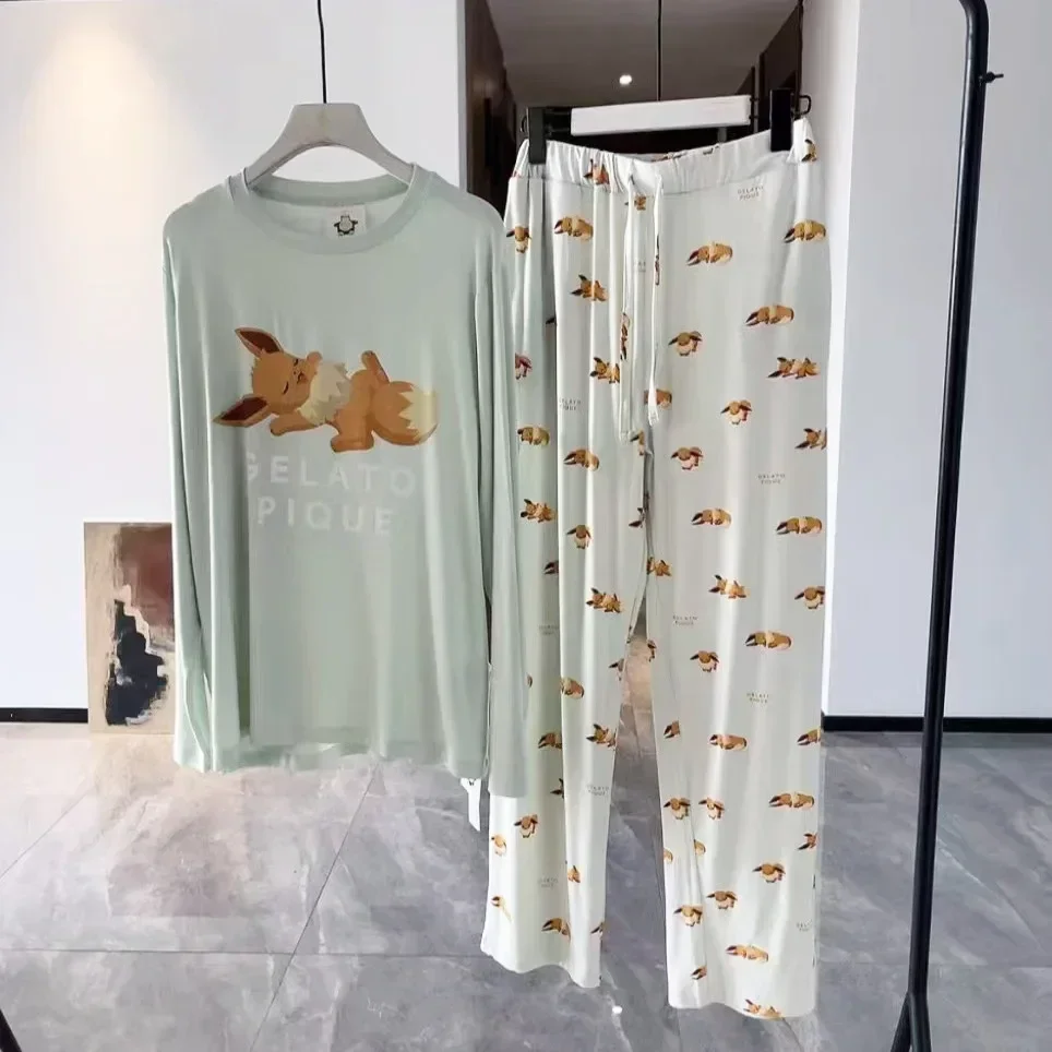 Pajamas Set  Women Room Wear Ladies Sleepwear Loungwear  Kawaii Clothes  Department House  Two-piece