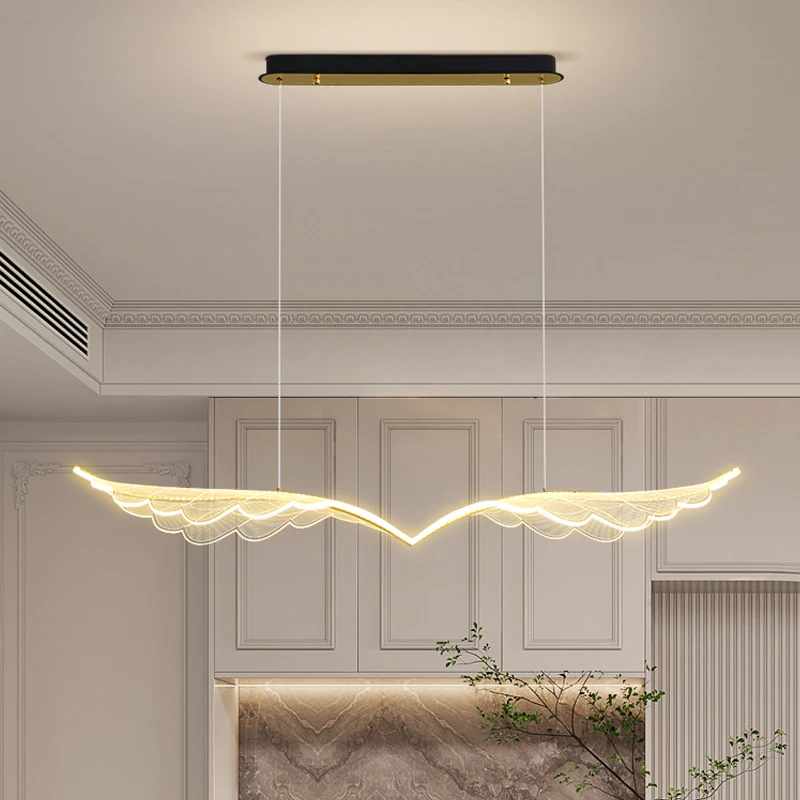 

Modern Acrylic LED Creative Pendant Light Minimalist Restaurant Bar Front Desk Pendant Light Living Room Study Office Lighting