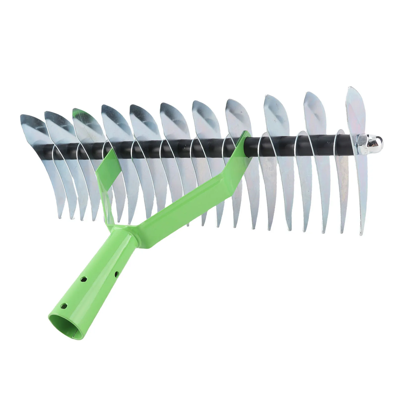 

Грабли для стяжки Грабли для стяжки из нержавеющей стали с изогнутым наконечником и зубцами Грабли для газона для листьев Садовые принадлежности Садовые принадлежности Грабли для газона