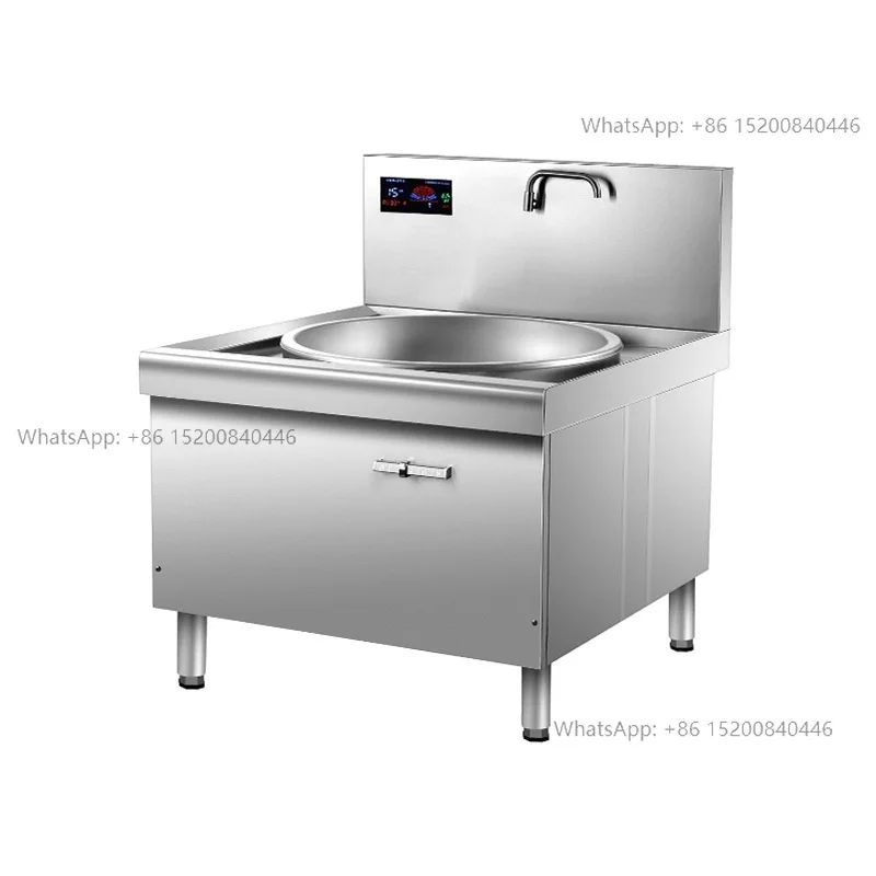 Commercial Kitchen Equipment Electric Induction Stove Wok Single-Burner Built-in Stainless Steel for Steam Boil