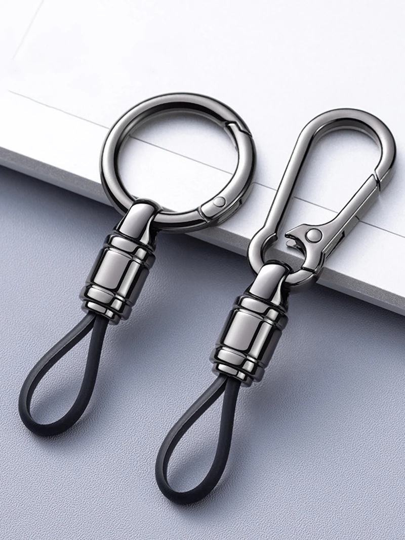 Car Key Chain Pendant Metal Simple Key Chain Men's Waist Hanging Buckle Ring Pendant Anti-lost Key Chain