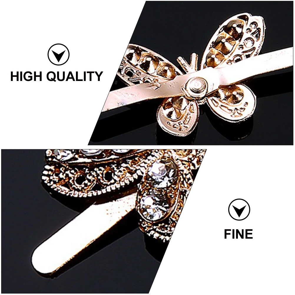 

8 Pcs Metal Shoe Buckle Glass Diamond Shoes Buckles Women Decor Clips Charms Zinc Alloy