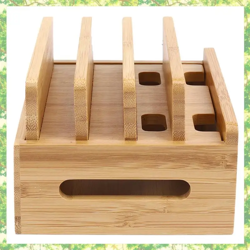 Smart-2X кронштейн для мобильного телефона из бамбукового дерева, зарядная станция для нескольких устройств, органайзер, офисный плоский кронштейн