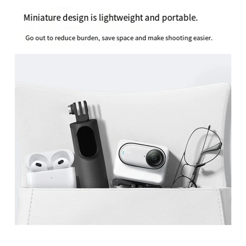 

ABAC-For Insta360 Mini Tripod Selfie Stick With 1/4" Mount For Enhanced Photography And Videography