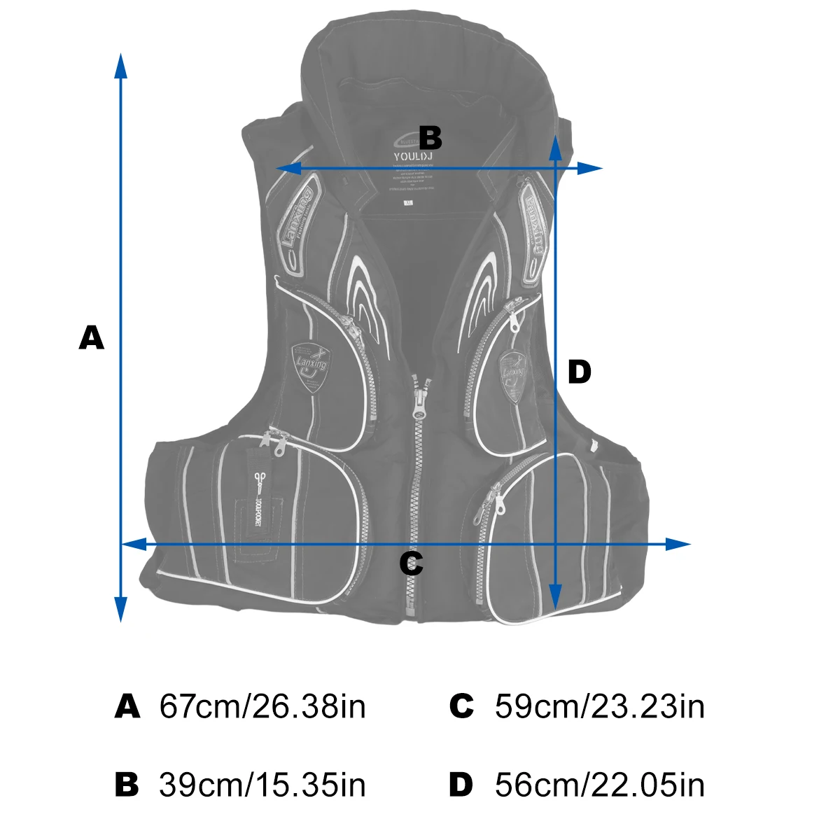 ZYZ Men Rock Fishing Jacket Multi-function Buoyancy Vest Buoyancy Greater than 7.5kg Outdoors Sports Boating Fishing Clothes