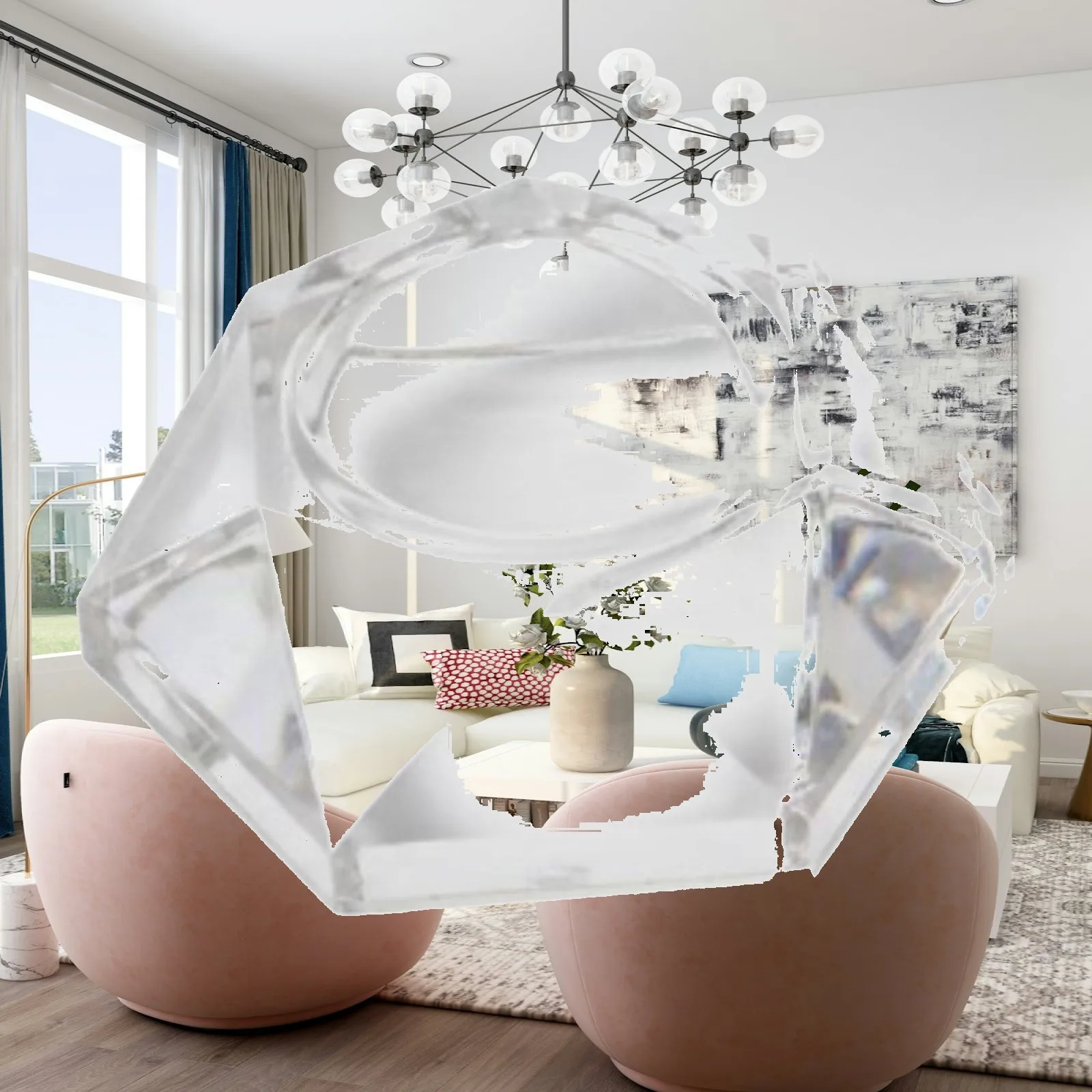 Minimalist Acrylic Stand with Double Design for Crystal Ball and Small Plaque Display Perfect for Room Decoration Accessories