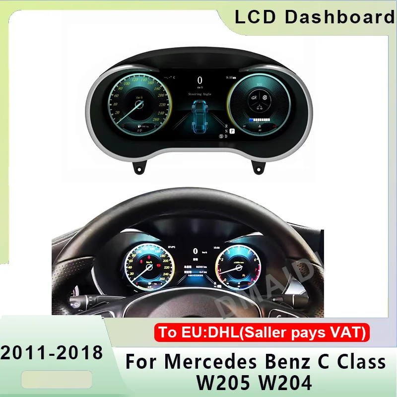 

Dashboard Display Car LCD Digital Cluster Virtual Cockpit Speed Meter Head Unit Accesorries For Benz C Class W204 W205 2011-2018