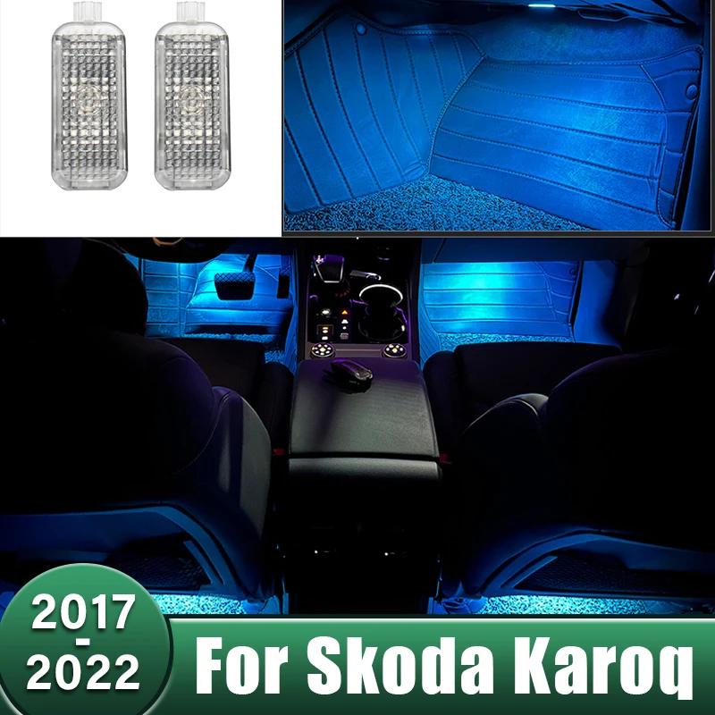 

LED Car Footwell Lamp Interior Decorative Atmosphere Light Decorative Accessories For Skoda Karoq 2017 2018 2019 2020 2021 2022