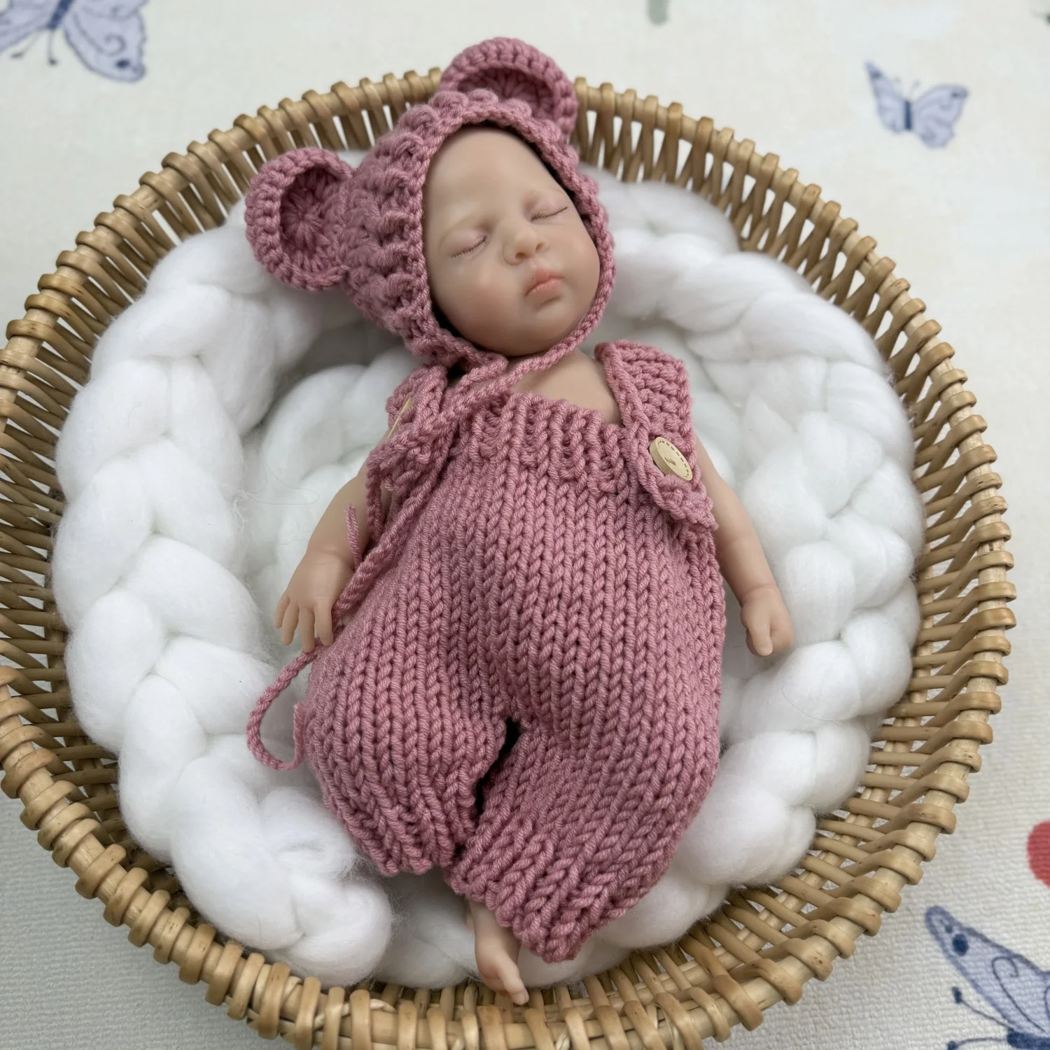 Muñeca realista de silicona sólida de cuerpo completo, tacto Real de 30 CM, piel muy suave y elástica, muñeca bebé Reborn, juguete artístico, regalos de cumpleaños