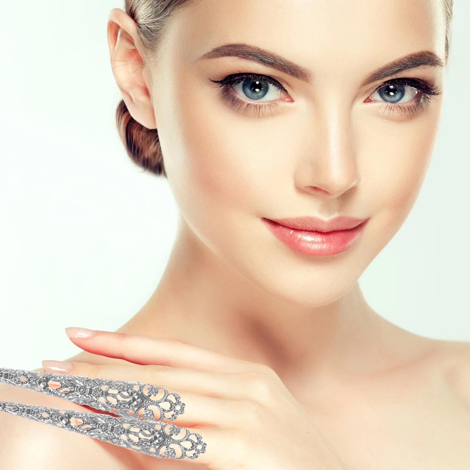 

10Pcs Metal Finger Claws Costume Fingernail Covers Party Festival Cosplay Unique Design Versatile Use Iron Material