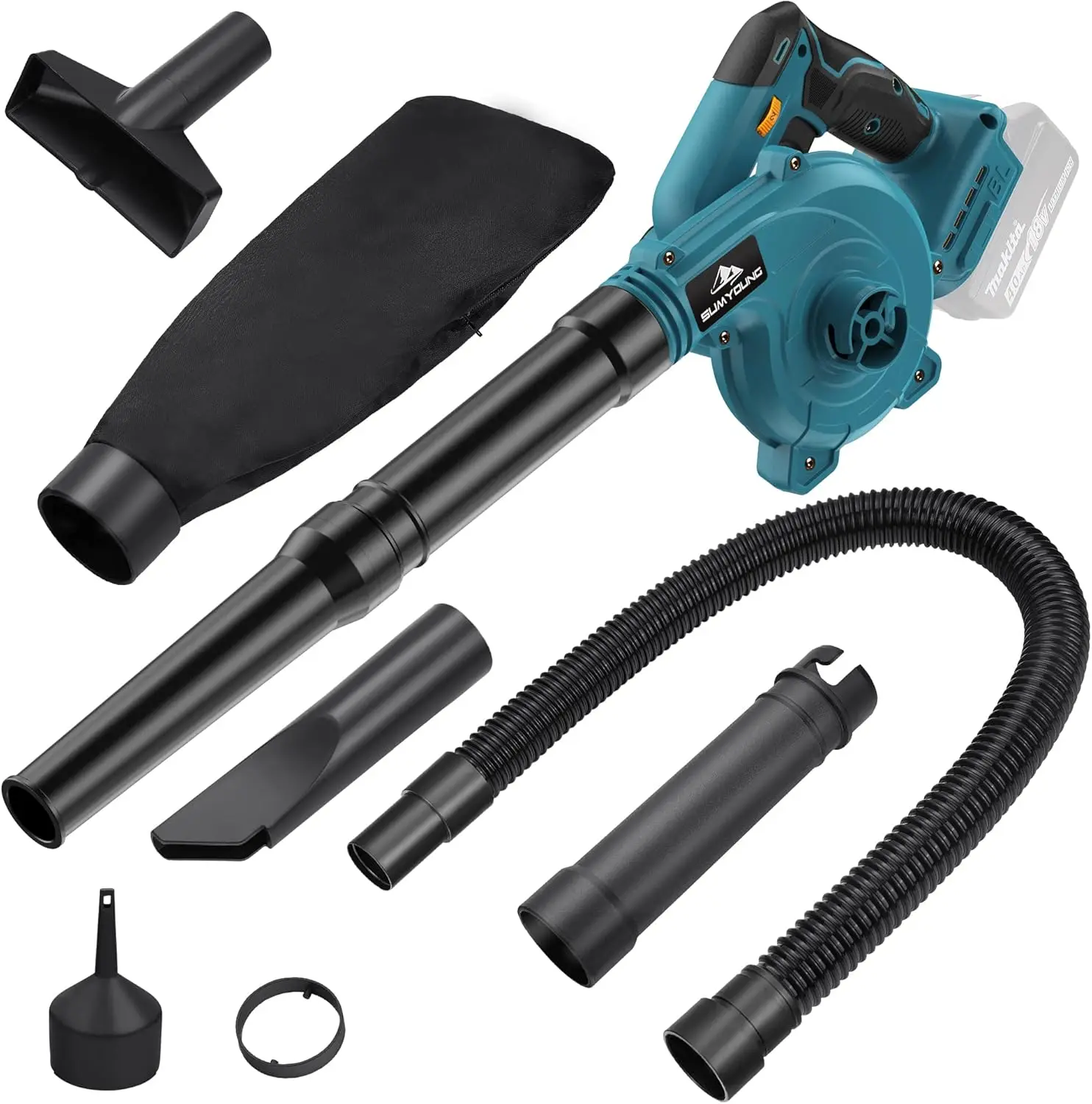 Cordless Leaf Blower for Makita 18V Battery,Electric Jobsite Air Blower,6 Variable Speed Up to 180MPH(Battery Not Included)