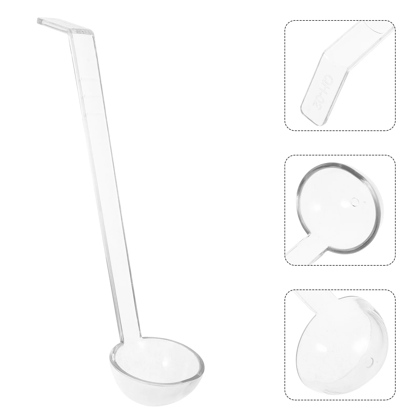 

Clear Long Handle Serving Spoon Ideal for Sauces Soups Gravies Buffets Catering Events Lightweight Easy to Clean