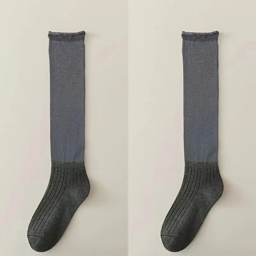 

Fashion Soft Calf Socks Comfortable Breathable Knee High Socks Spring Autumn Solid Color Boots Stacking Socks Women Stockings